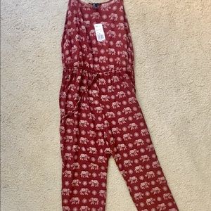Elephant Pattern Jumpsuit - Forever 21- Never Worn